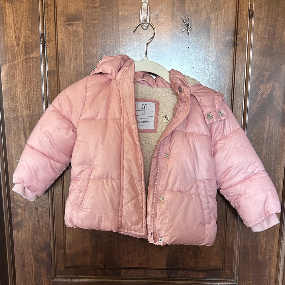 GAP Kids Light Pink Puffer Coat